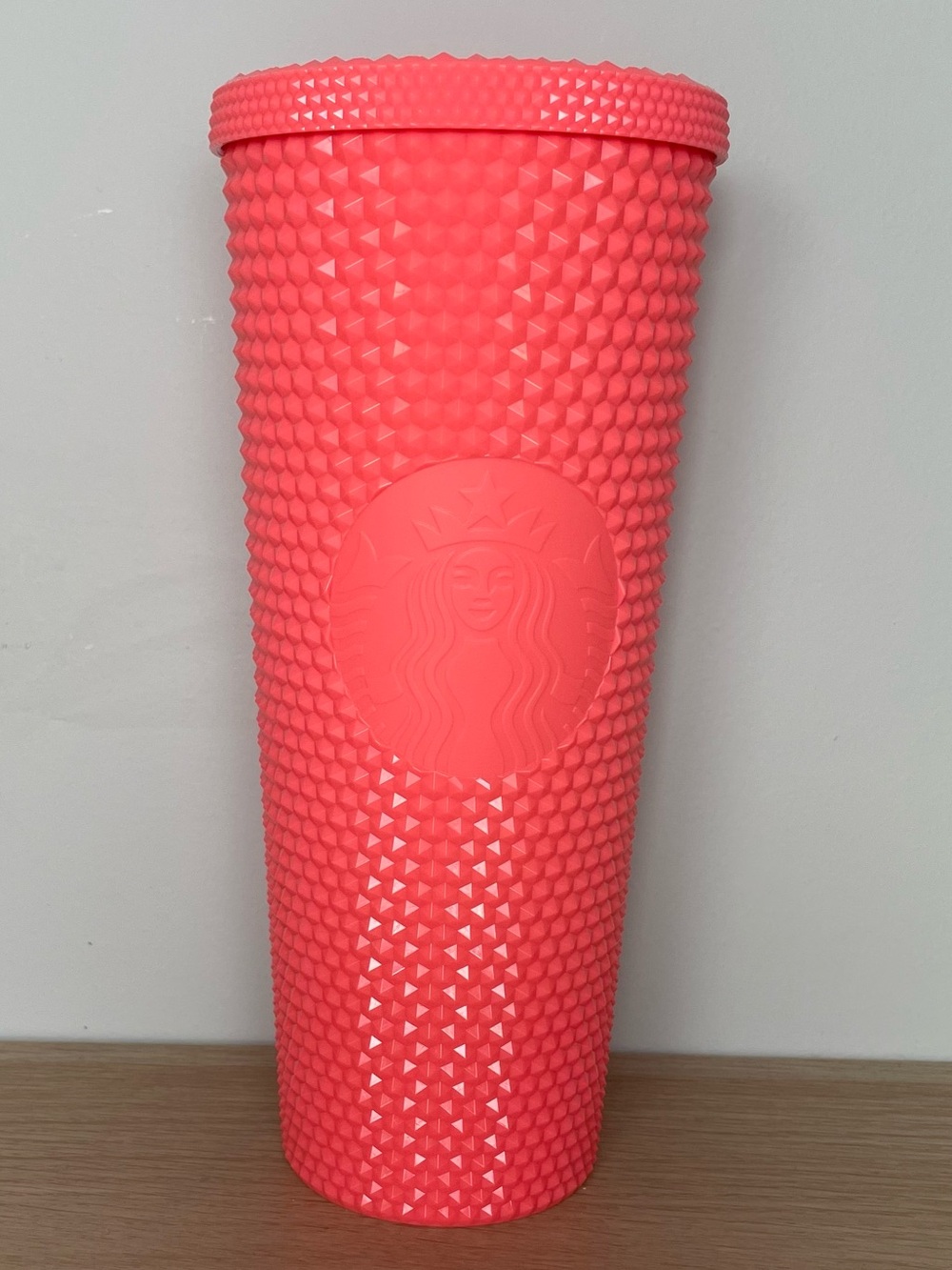 Starbucks Summer 2022 Studded Dragon Fruit Coral Pink Venti Cold Cup Tumbler